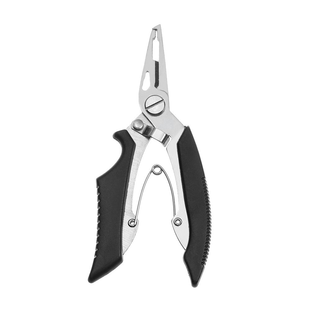 

Рыболовные плоскогубцы с пластиковой ручкой Синий Черный Красный Нержавеющая сталь Ножницы Портативный инструмент-клиппер На открытом воздухе чёрный