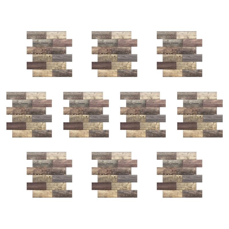 10pack Auto Adhesive 3D Brick Texture Wallpaper Waterproof PVC Decals For Backsplash And Feature Walls