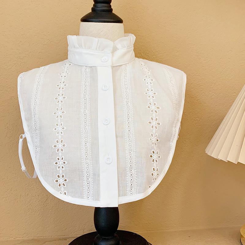 Białe Sztuczne Kołnierzyki Dla Kobiet Krata Klapa Odpinany Kołnierzyk Koszula Koronka Stójka Fałszywy Kołnierzyk Kobieta Zdejmowany Krawat Nep Kraagie