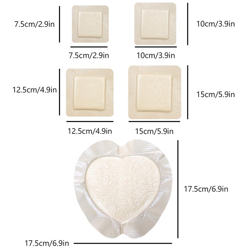 Weiches Polysiloxan-Gel Polyurethan-Schaumverband Postoperativer Wundpflaster Kaiserschnittpflaster Dekubitus Hohe Absorption