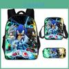 Sonic Cartoon Schooltas Set Met Ademende Lichtgewicht Oxford Stof Voor Kinderen Schoolgebruik