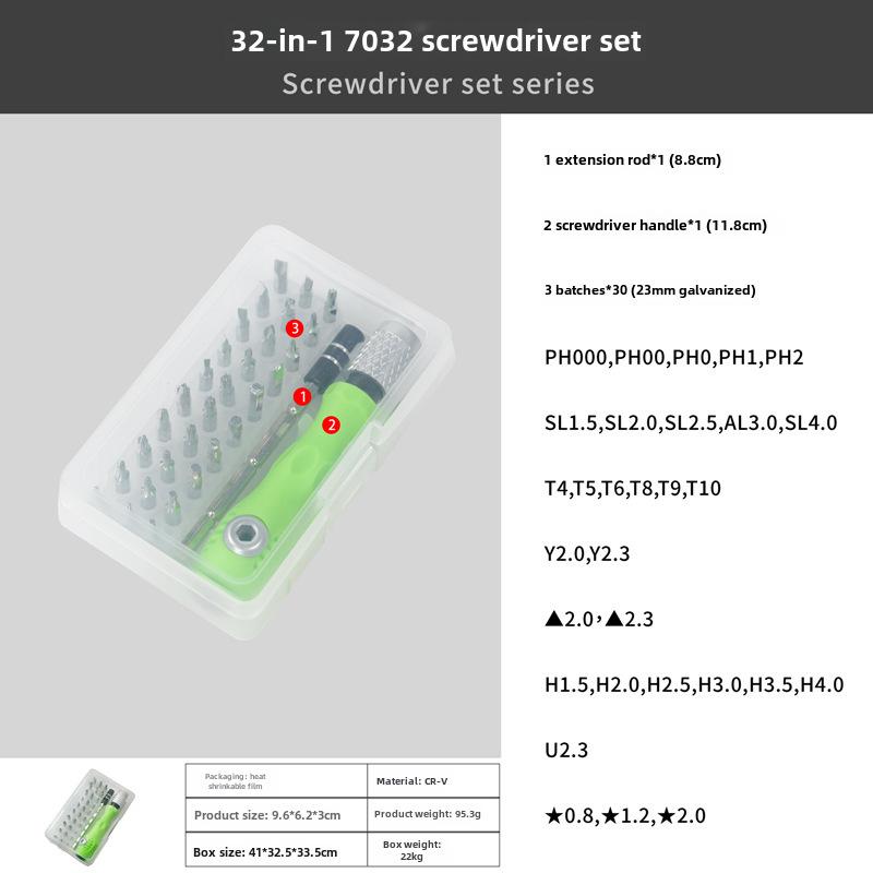 32-in-1 Multifunction Manual Screwdriver Set for Electronics Repair