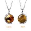 Galaxy Necklace Glass Dome Necklace Space Ball Necklace  Universe Pendant Double Sided Necklace