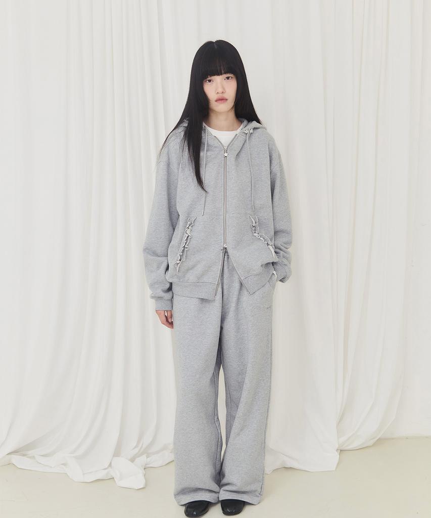 Alkialka Frill Wide Pants (Gray)