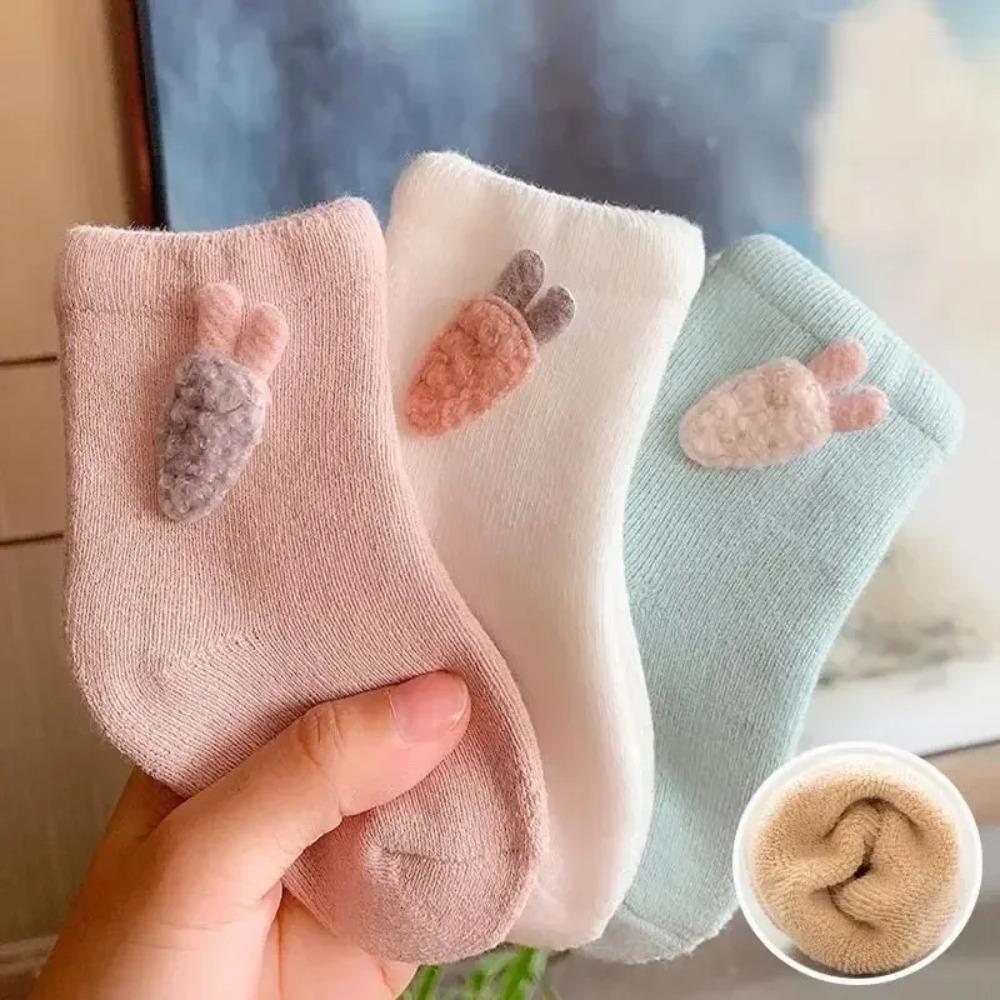 Warm Winter Baby Socks Cute Soft Autumn Newborn Baby Girls Socks Bunny Infant Baby Boy Shoe Socks for Toddler Infants