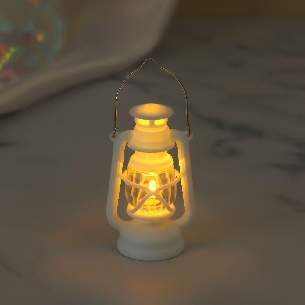 Retro LED Electronic Candle Light Creative Warm Light Outdoor Hanging Small Lanterns Flameless Battery-Operated