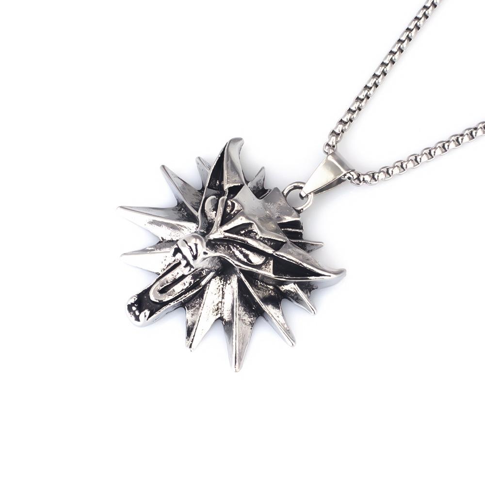 Necklace Retro Fashion Wolf Head Pendant
