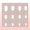 24pcs Manicure Long Almond False Nails Aurora Flower White Edge Press On Nails Detachable French Nail Tips DIY