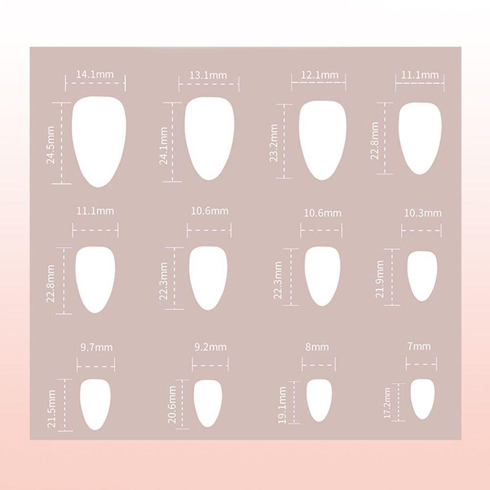 24pcs Manicure Long Almond False Nails Aurora Flower White Edge Press On Nails Detachable French Nail Tips DIY