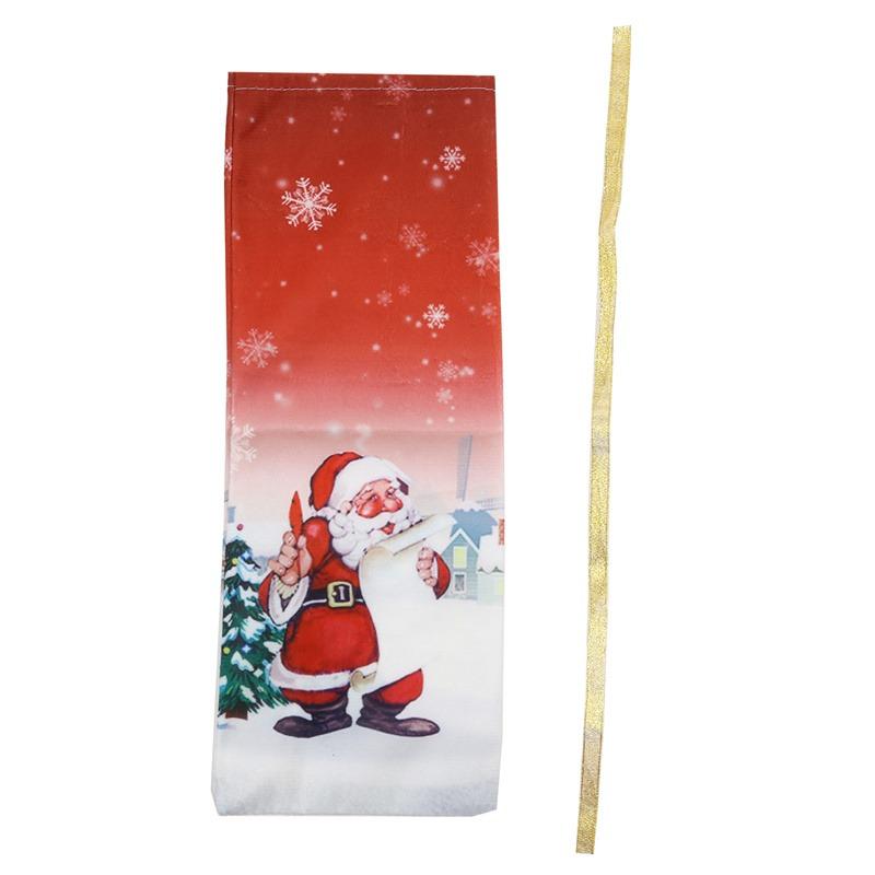 New Year Christmas Wine Bottle Dust Cover Bag Santa Claus Noel Dinner Table Decor Christmas Decorations for Home