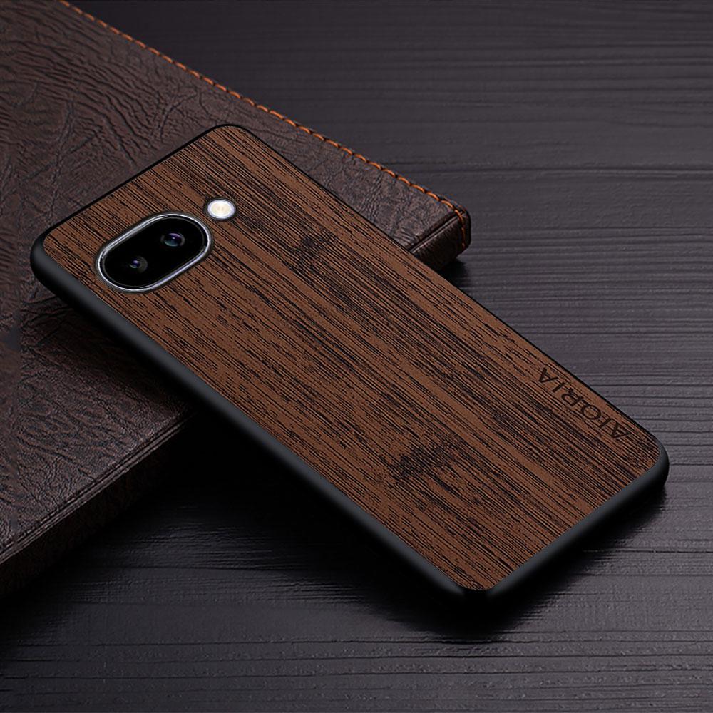 Case for Google Pixel 10a 9a 5A 5 4A 5G 4 4 XL funda Straight Wood Grain PU Leather phone cover for google pixel 10a case