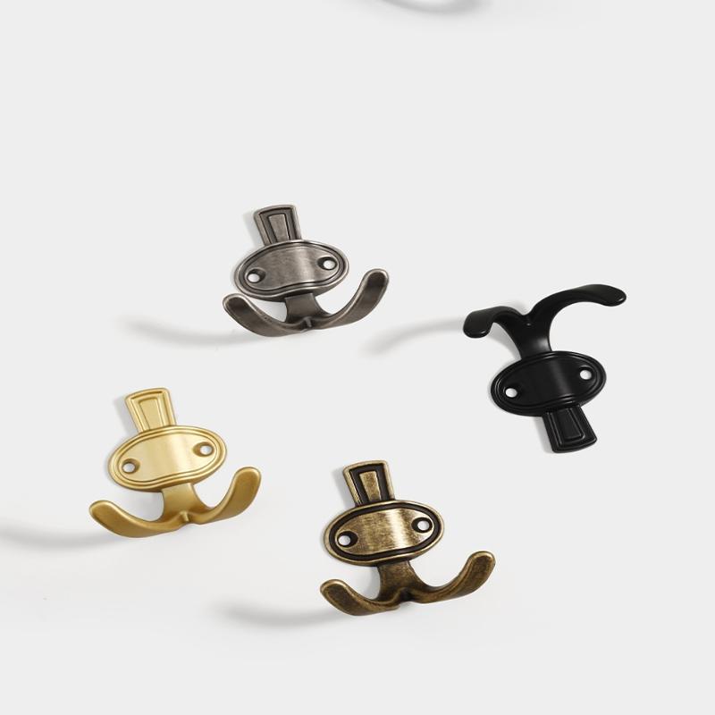 1Pcs Zinc Alloy Bronze Wall Mounted Hook Rustic Key Coat Bag Hat Hanger Robe Hooks Hanging Kitchen Bathroom Room Coat Rack Hooks