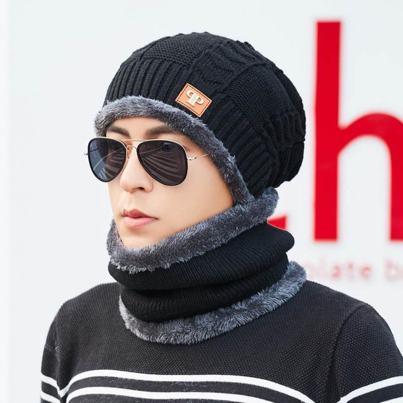 Women Winter Mens Warm Ski Beanie Cap Wool Knit Snow Hat Skull Balaclava Scarf