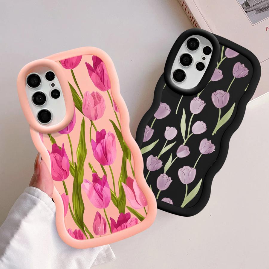 Simple Flower Case for Samsung Galaxy A26 S23 Plus S21 A25 S20 FE S24 S22 Ultra S25 Soft Phone Cover A54 A36 A34 A24 A35 A55