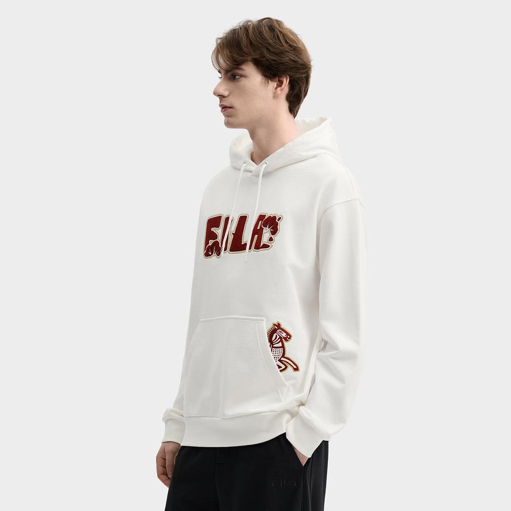 FILA CNY Fashionable Personalized Trendy Minimalist Classic Embroidered Logo Pattern Retro Sports Casual Versatile Comfortable Hoodie F11U619203FWT
