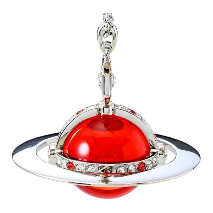 Vivienne Westwood Giant Orb Limited Edition Saturn Transparent Giant Ball Necklace Unisex necklace Red 6302034202P182CN001