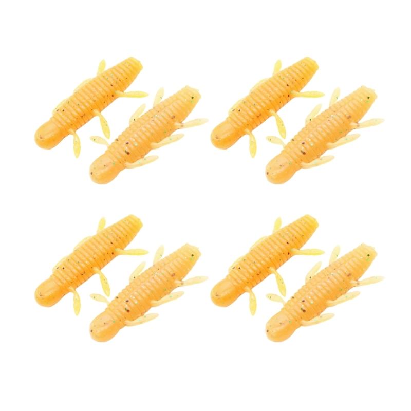 

Soft Baits Fishing Tackle Accessories Elastic Fishing Lures Add Salt Fishy Smell Artificial Baits for Trout Fishing бурштин/помаранчевий