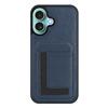 For iPhone 16 Plus Magnetic Case TPU+PU Leather Phone Back Cover with Detachable Card Holder