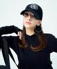 ATTENTIONROW FOR WOMEN Big Flower Logo Embroidered Ball Cap (Black)