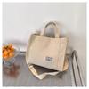 Women's Fashion Corduroy Tote Bag Lightweight Crossbody Style Holds Daily Essentials Ideal for School Work Shopping
