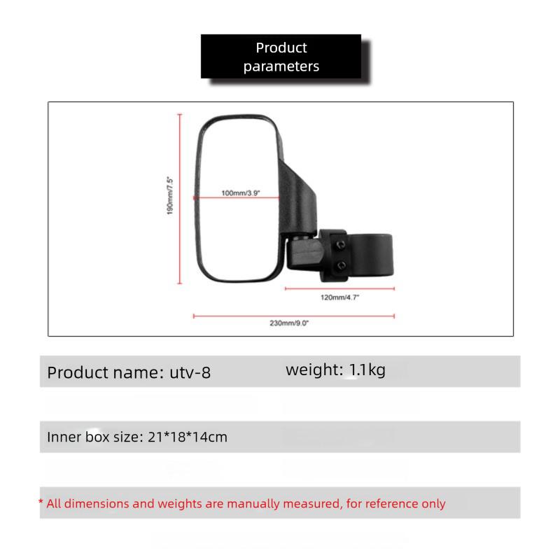UTV 1.75" 2" MirrorsSide Rear View Mirrors w/ Free Rivets for Can Am Maverick X3 for Polaris RZR 800 900 1000 RZR PRO XP 2020