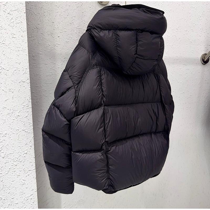 Kapuzen-Daunenjacke Damen Winter 2025 Neue Mode Grau Brotjacke Lässige Kurze Steppjacke