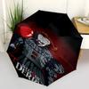 Welcome to Derry: IT Clown Umbrella Automatic Opening/Closing, Foldable Design, 8 Rib Iron Frame, Suitable for Fans, Travelers, Daily Use, G
