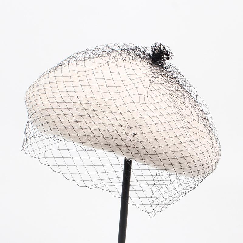 Retro Style Hat Mesh Multi Solid Color Womens Elegant Felt Warm Hatsberet