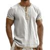 Herr T-shirt Kortärmad Veckad Kant Casual Sommartopp
