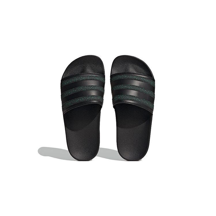 Adidas Originals Adilette Series Sports Slippers Kids Footwear Black Green HP6266