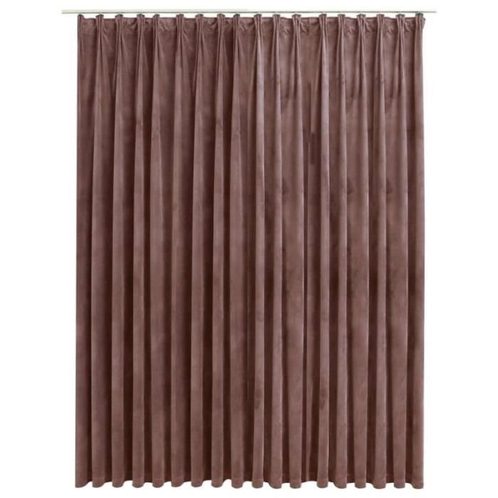 Rideau occultant - vidaXL - Velours Rose antique - 290x245 cm - Lavable - Crochets métalliques