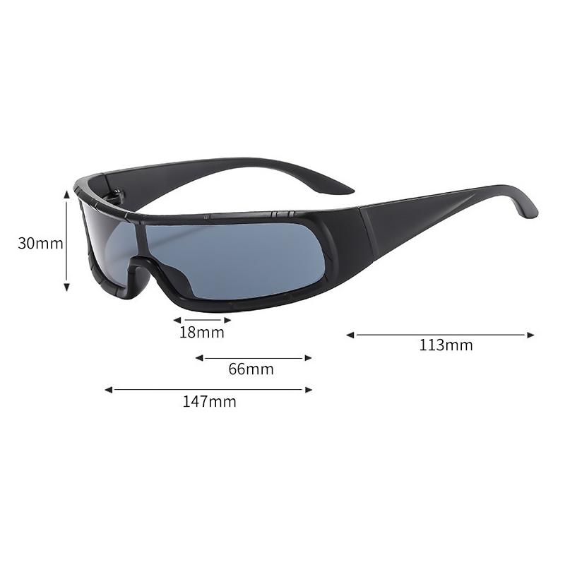 New Men's Outdoor Cyberpunk Future Technology Sense Y2k Style Trendy Outdoor Sports Sunglasses Protective Glasses 691