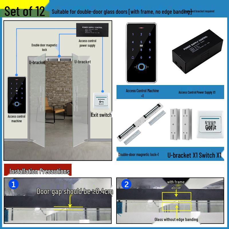 All-in-One Waterproof Fingerprint Access Control System with Password and Card Swipe