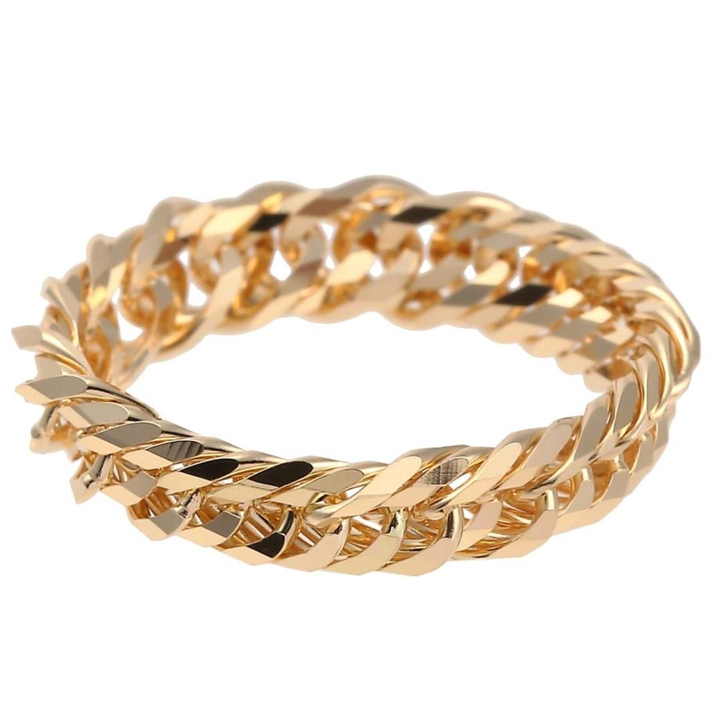 18K Gold Curbside Made in Japan Diameter Outer Diameter Size [Fairy Carret] 12-Sided Ring, (Inner 16.3mm, 19.7mm, 11)