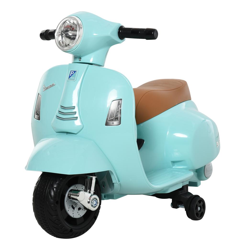 Motocicletta Elettrica per Bambini Vespa Moto Elettrica con Luce LED, Suono, Moto Elettrica per Bambini da 18-36 Mesi, Verde