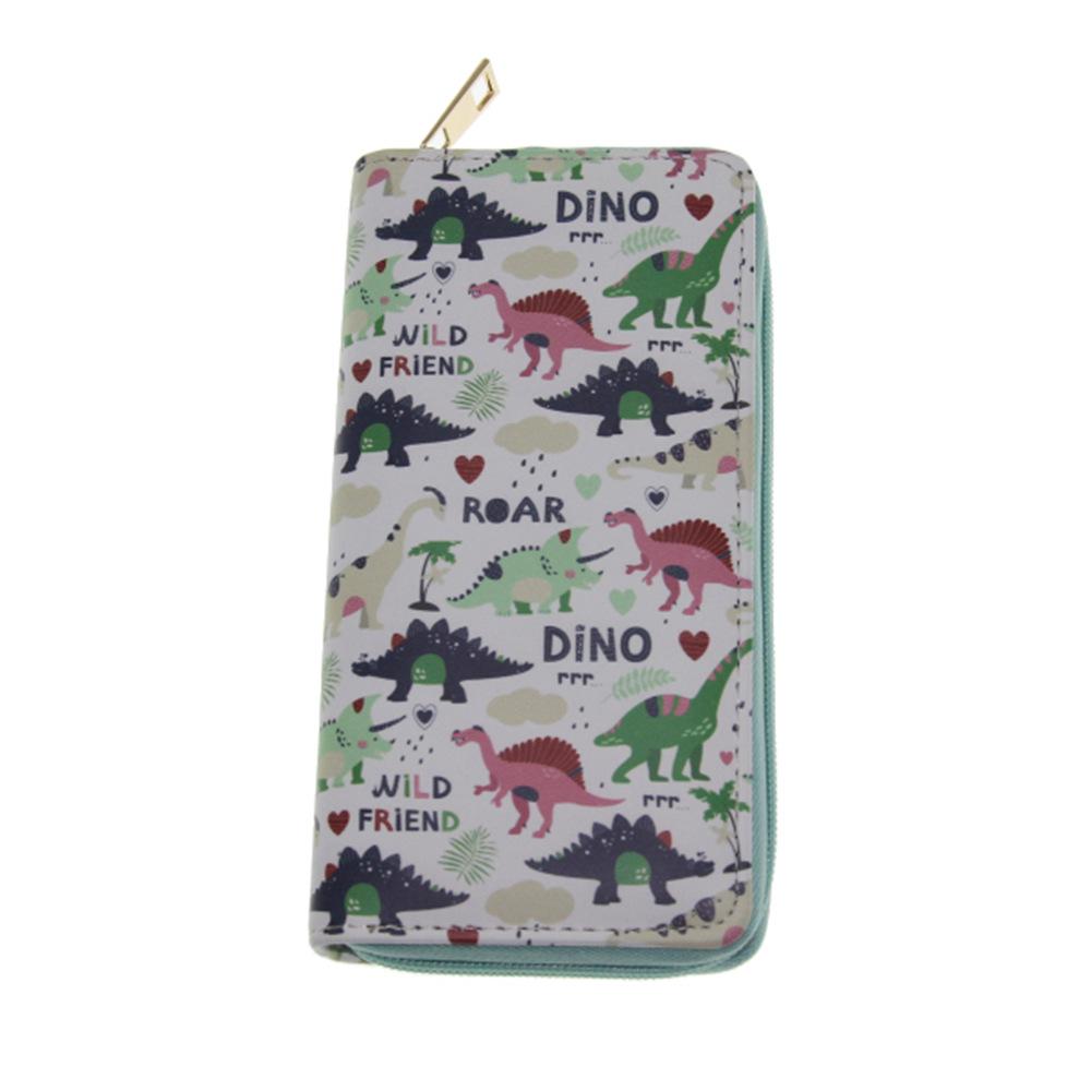 New cartoon little dinosaur series long zipper wallet, wallet