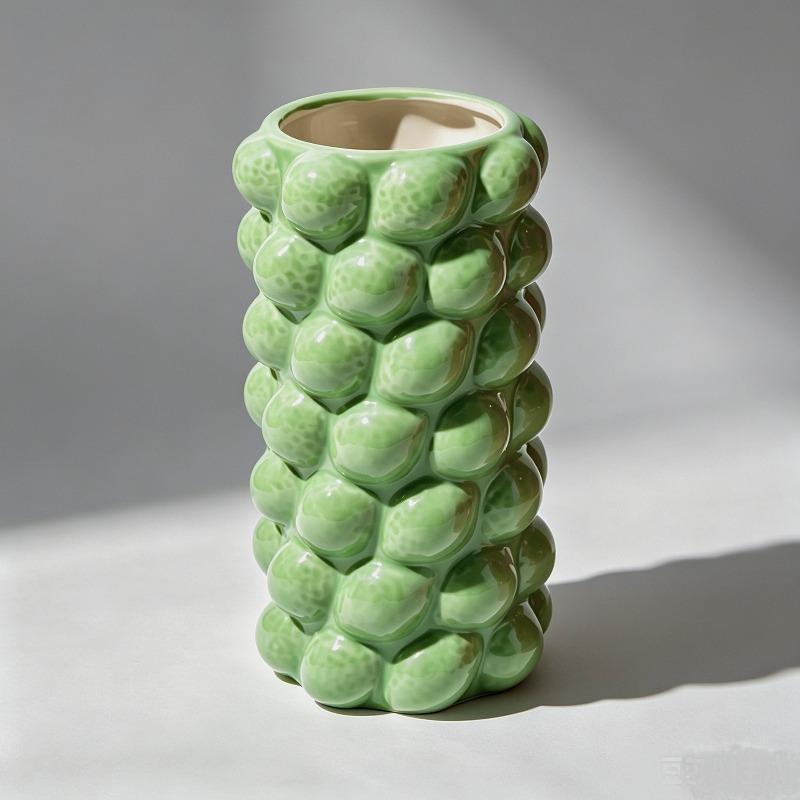 Creative Vilead Fruit Sprout Vase Lemon Strawberry Ceramic Mediterranean Style Desktop Kitchen Living Room Decor Home Interior