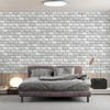 Grey Brick Self Adhesive Wallpaper Removable Vintage Peel and Stick Wallpaper Renter Friendly Brick Textured Contact Paper