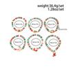 SHIXIN 6Pcs/Set Cute Santa Claus Christmas Tree Socks Elk Charm Bracelet Women Polymer Clay Beaded Bracelets New Year Jewelry