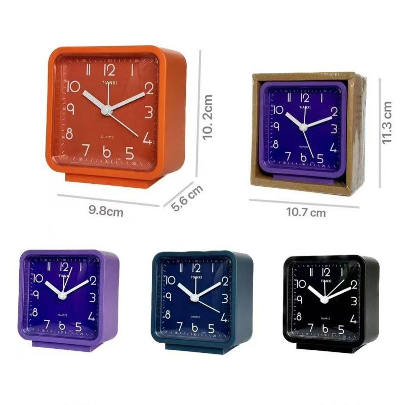 Creative and Fashionable Student-specific Alarm Clock Square Desktop Clock Home Decoration Children's Early Education Learning Hour Clock