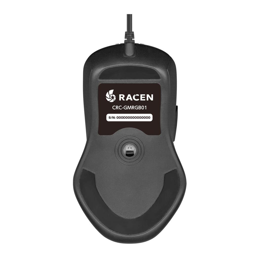 CENTURY RACEN Gaming 6 Mouse, Black, CRC-GMRGB01 [IR LED, Buttons, USB, Wired]