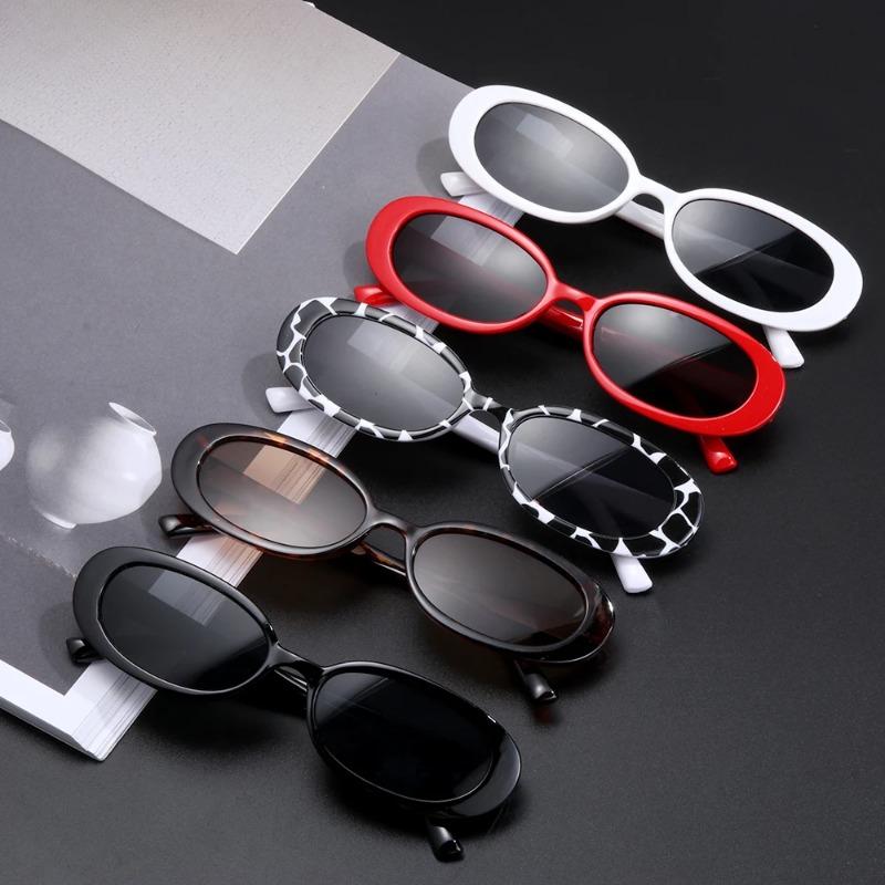 Retro Small Oval Frame Sunglasses Women Fashion Black Sun Glasses Fashion Shades Women Eyewear Uv400