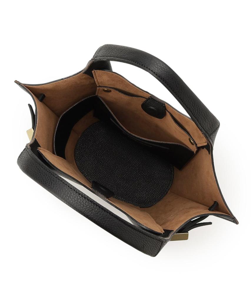 Toff Loadstone Arch Light Shrink Tote Embossed Cowhide One & Bag/Handbag, Leather, Size, Black/Camel