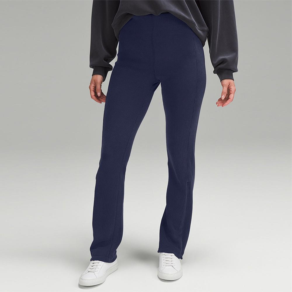 

Новые спортивные брюки с высокой талией, подтягивающие, быстросохнущие, повседневные, персиковые бедра, на молнии, рубчатые брюки-клеш, брюки для йоги 3XL