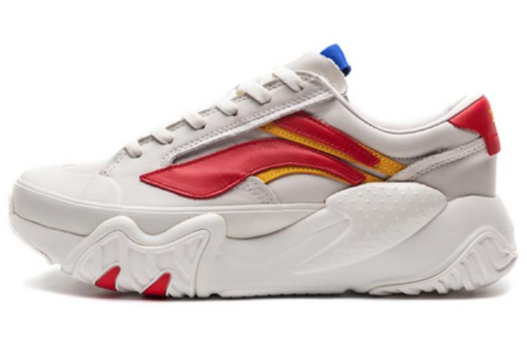 Li Ning Wave Hbrd Амортизация Скользкие Устойчивые к истиранию Низкие Повседневная обувь Женская Туманно-белый AGCP378-4 37