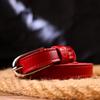 Narrow Women's Leather Belt GRANDE PELLE Leather Belt 21440 Red