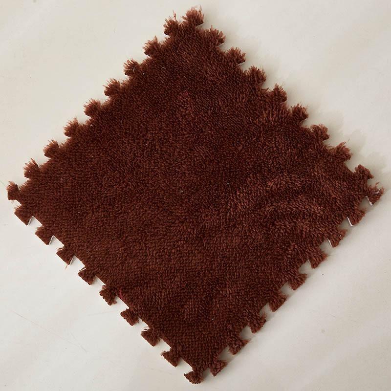 20pcs 30*30cm Living Room Bedroom Plush Carpet Soft Plush Baby Play Mat EVA Foam Plush Carpet Shockproof Pad Jigsaw Puzzle Mat