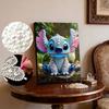 Disney Stitch 5D Custom Set Pearl Jigsaw Puzzle Cartoon Pearl Embroidered Animal Home Decor Handmade Gift