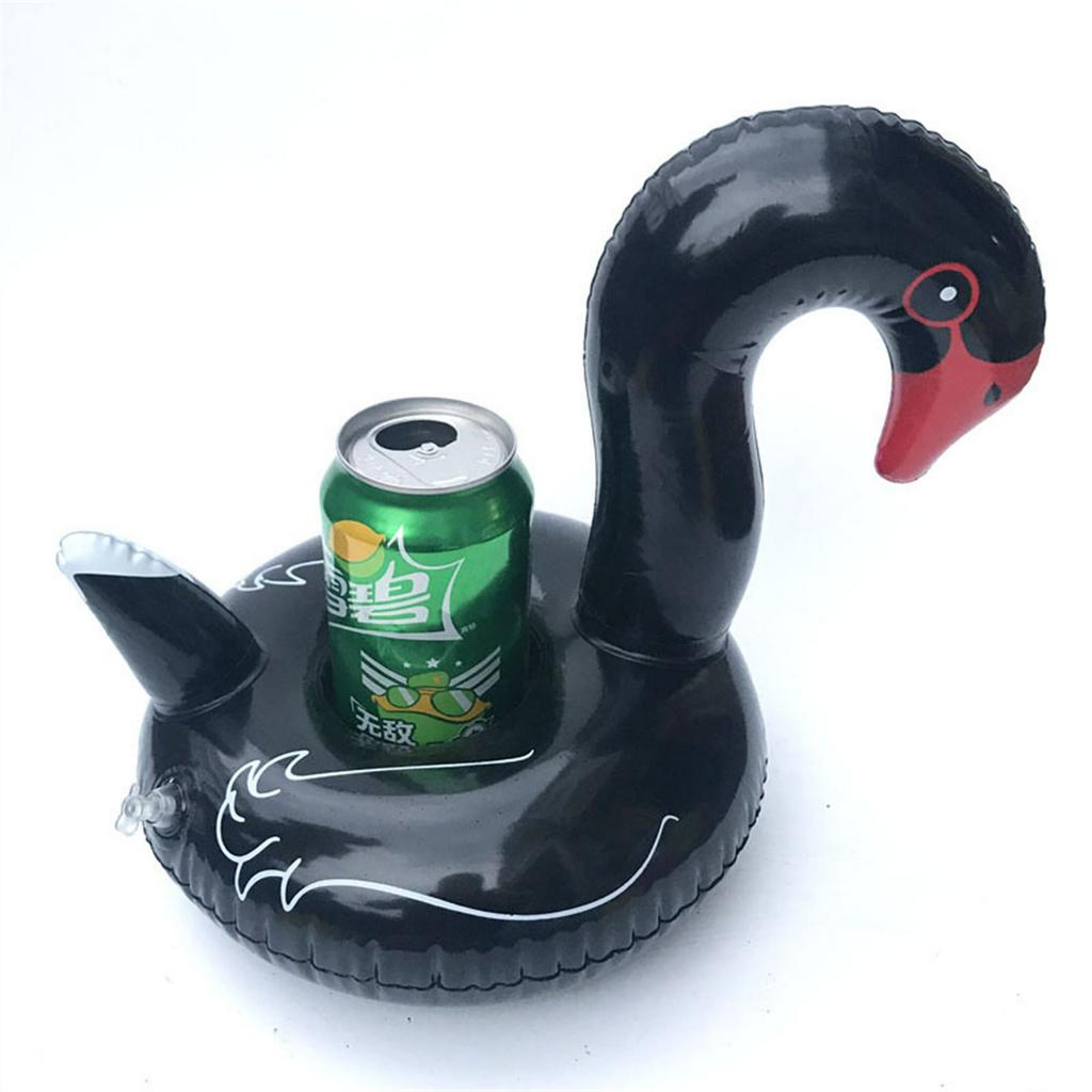 Inflatable Beverage Coaster in The Shape of A Flamingo Reusable Swimming Pool Float Toy Cute Decoration for Birthday Parties