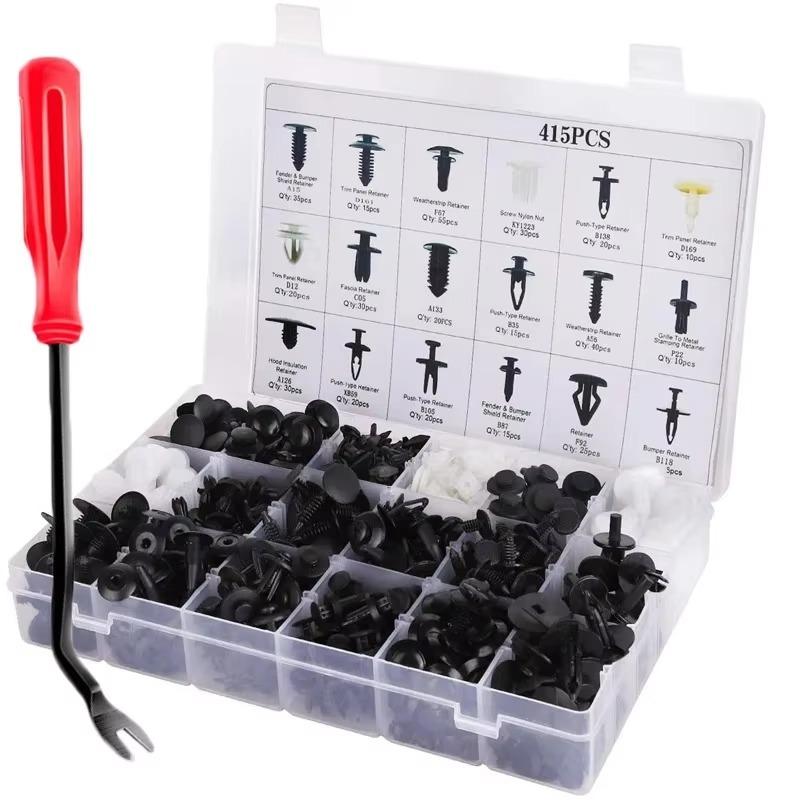 

415 шт. с 30 инструментами, смешанный размер, автомобильный пластиковый удерживающий зажим, фиксаторы, автомобильное крыло, нажимная шпилька, заклепка, дверь, кузов автомобиля